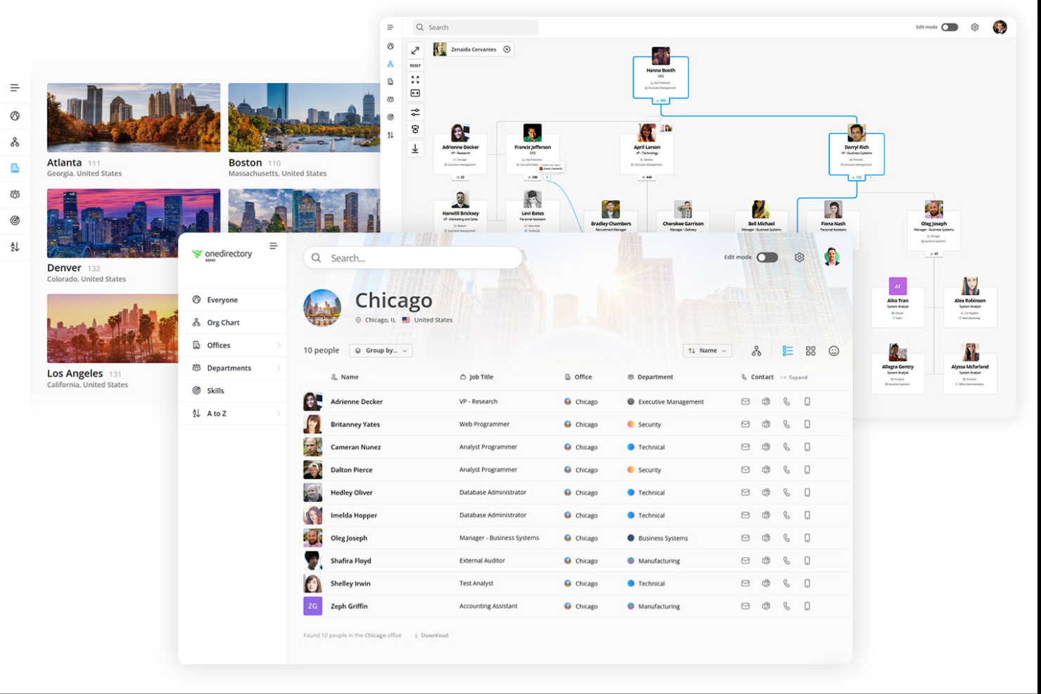 OneDirectory screenshot - Le 10 Migliori Soluzioni Software per Elenco Dipendenti Recensite nel 2026