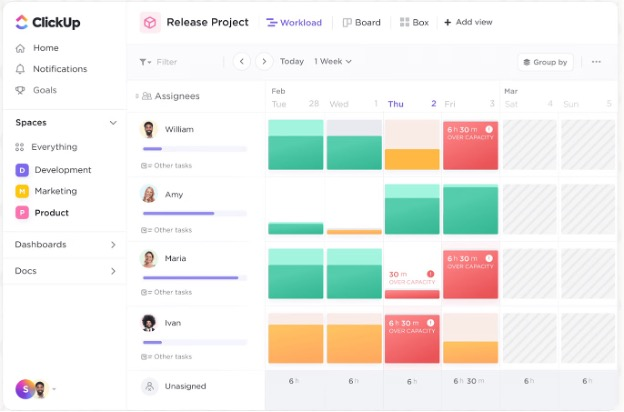 ClickUp screenshot - Le 10 migliori piattaforme di gestione della conoscenza basate su AI recensite nel 2026