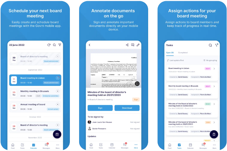 GOVRN screenshot - Le 10 Migliori Piattaforme di Gestione dei Consigli d’Amministrazione con Intelligenza Artificiale Recensite nel 2026
