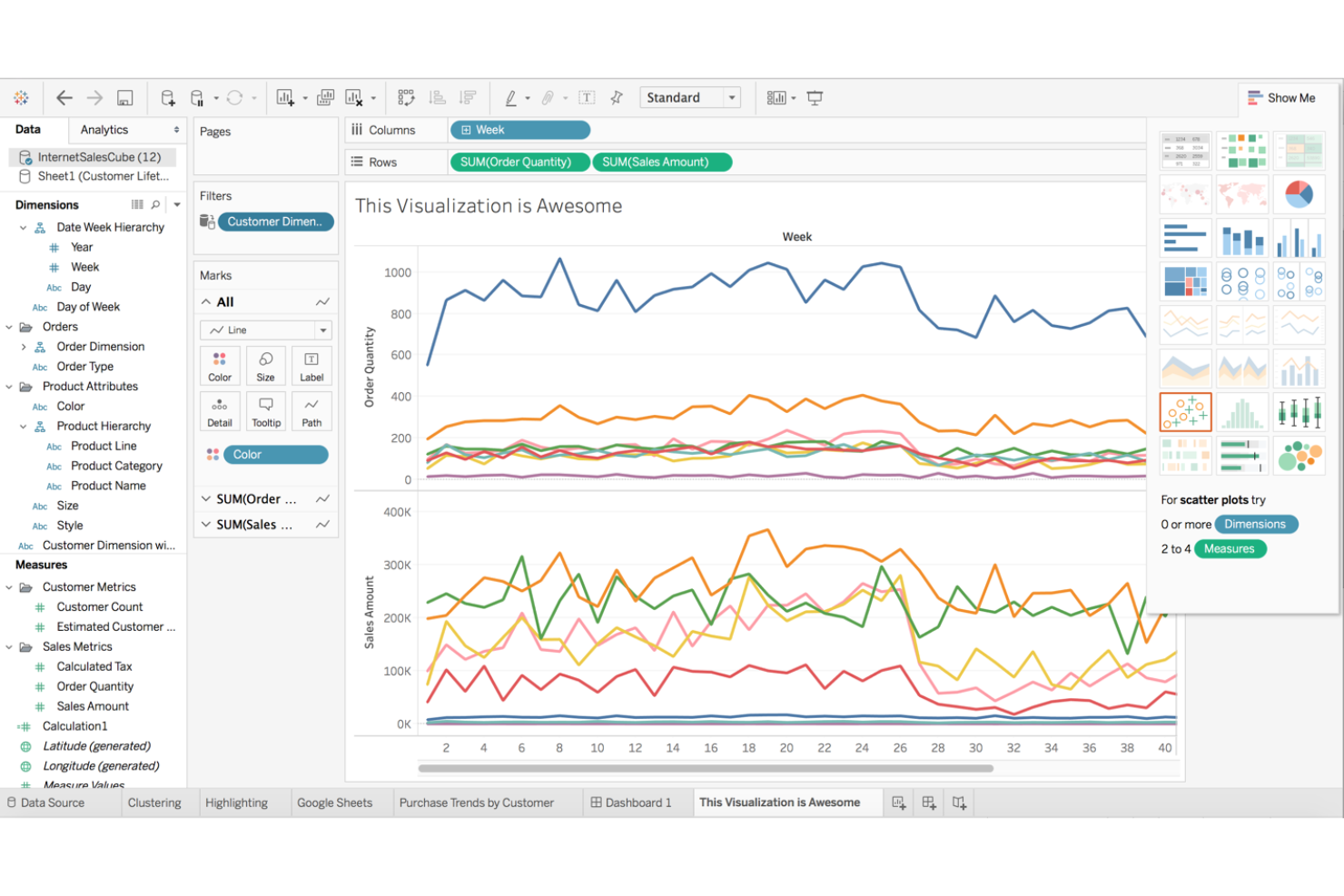 Tableau screenshot - Le 10 Migliori Soluzioni di Software per il Decision-Making con Intelligenza Artificiale Recensite nel 2026