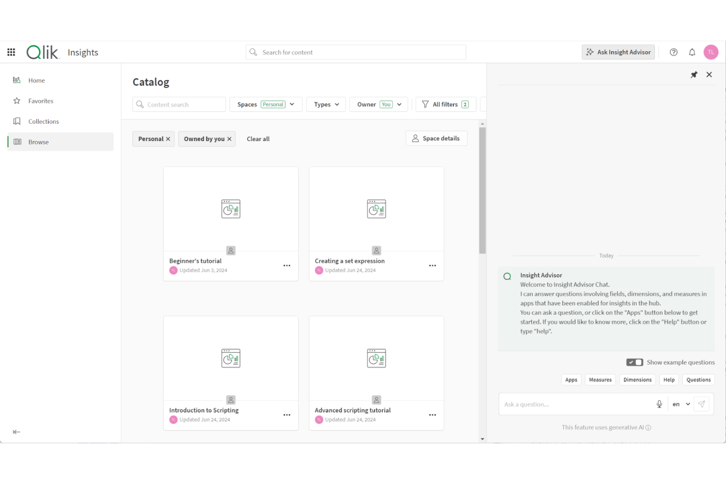 Qlik Analytics Platform screenshot - Le 10 Migliori Soluzioni di Software per il Decision-Making con Intelligenza Artificiale Recensite nel 2026
