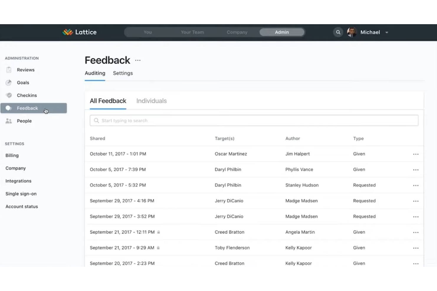 Lattice screenshot - Le 10 migliori soluzioni di IA per la fidelizzazione dei dipendenti recensite nel 2026