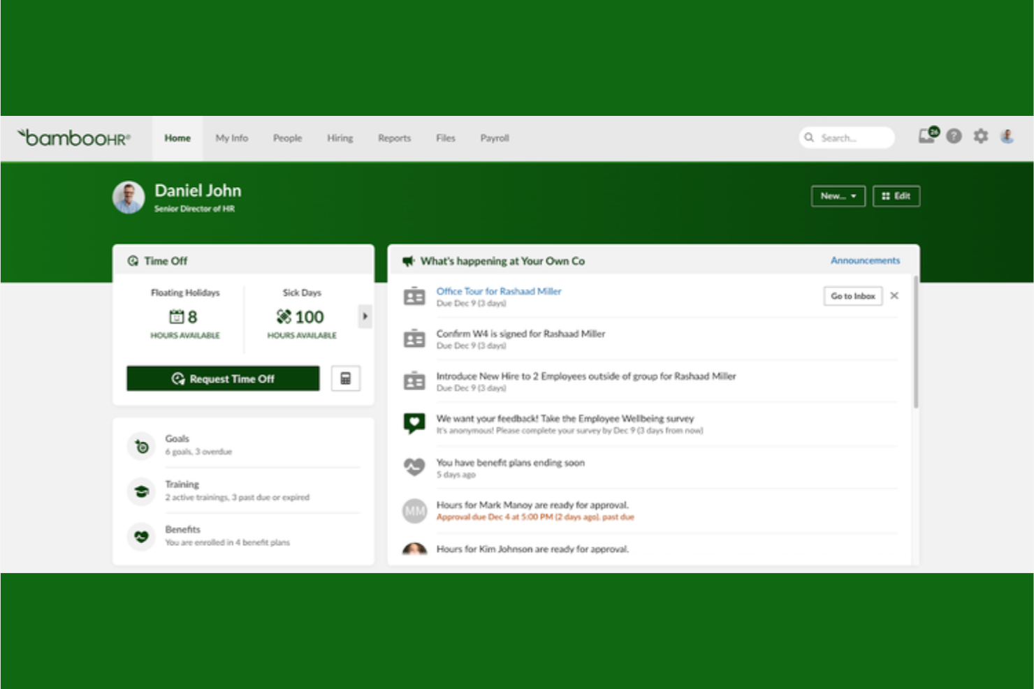 BambooHR screenshot - Le 10 migliori piattaforme di Operazioni AI recensite nel 2026