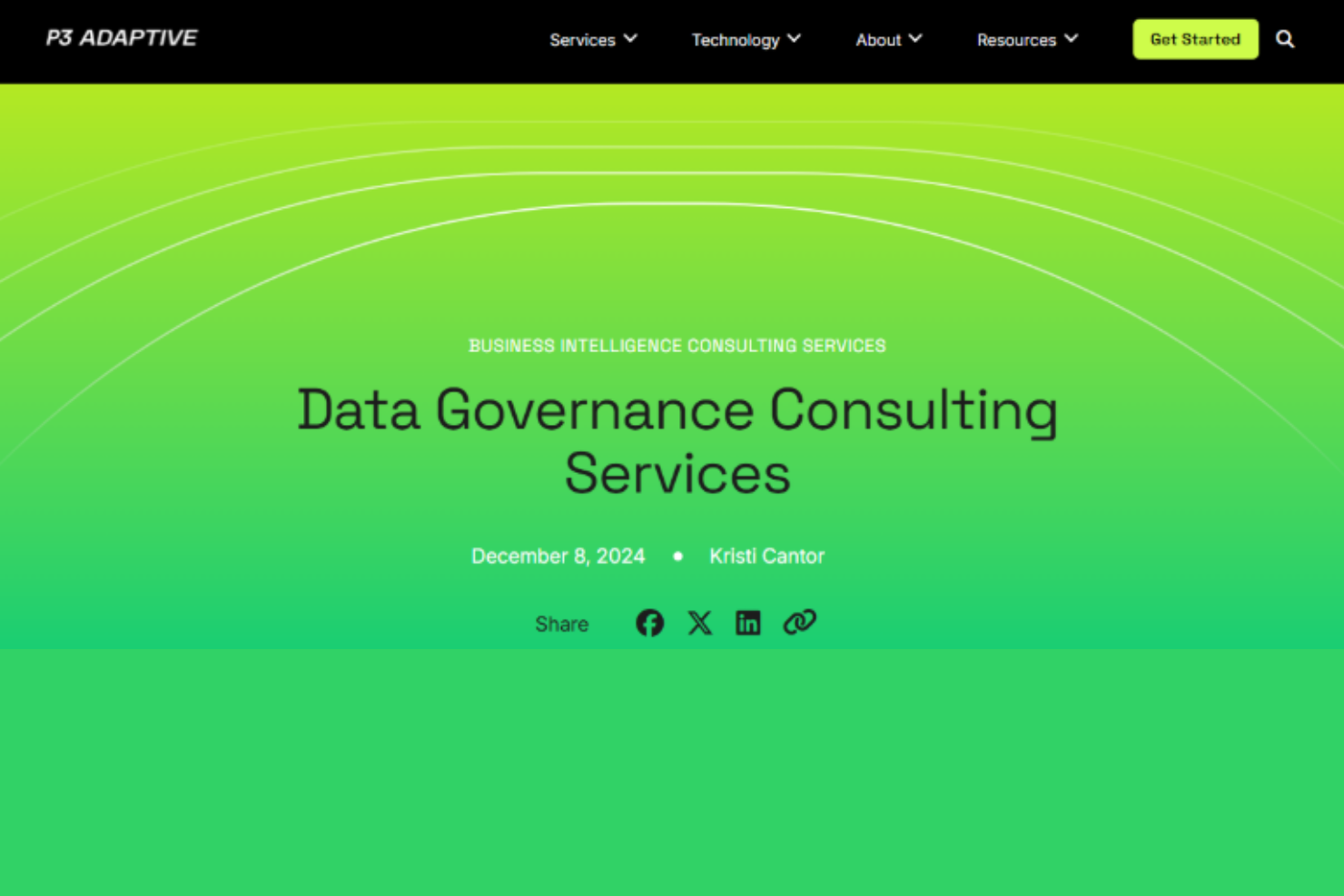 P3 Adaptive screenshot - 10 Migliori Consulenti per la Governance dei Dati del 2026: Recensione