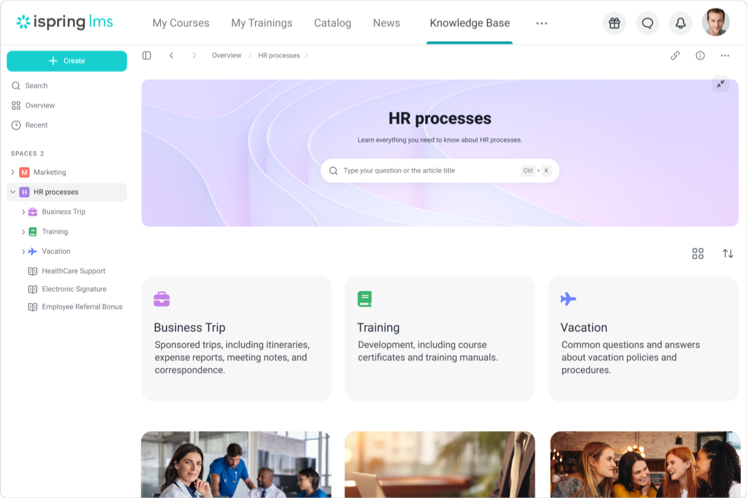 iSpring LMS screenshot - I 10 migliori software di gestione della conoscenza recensiti nel 2026