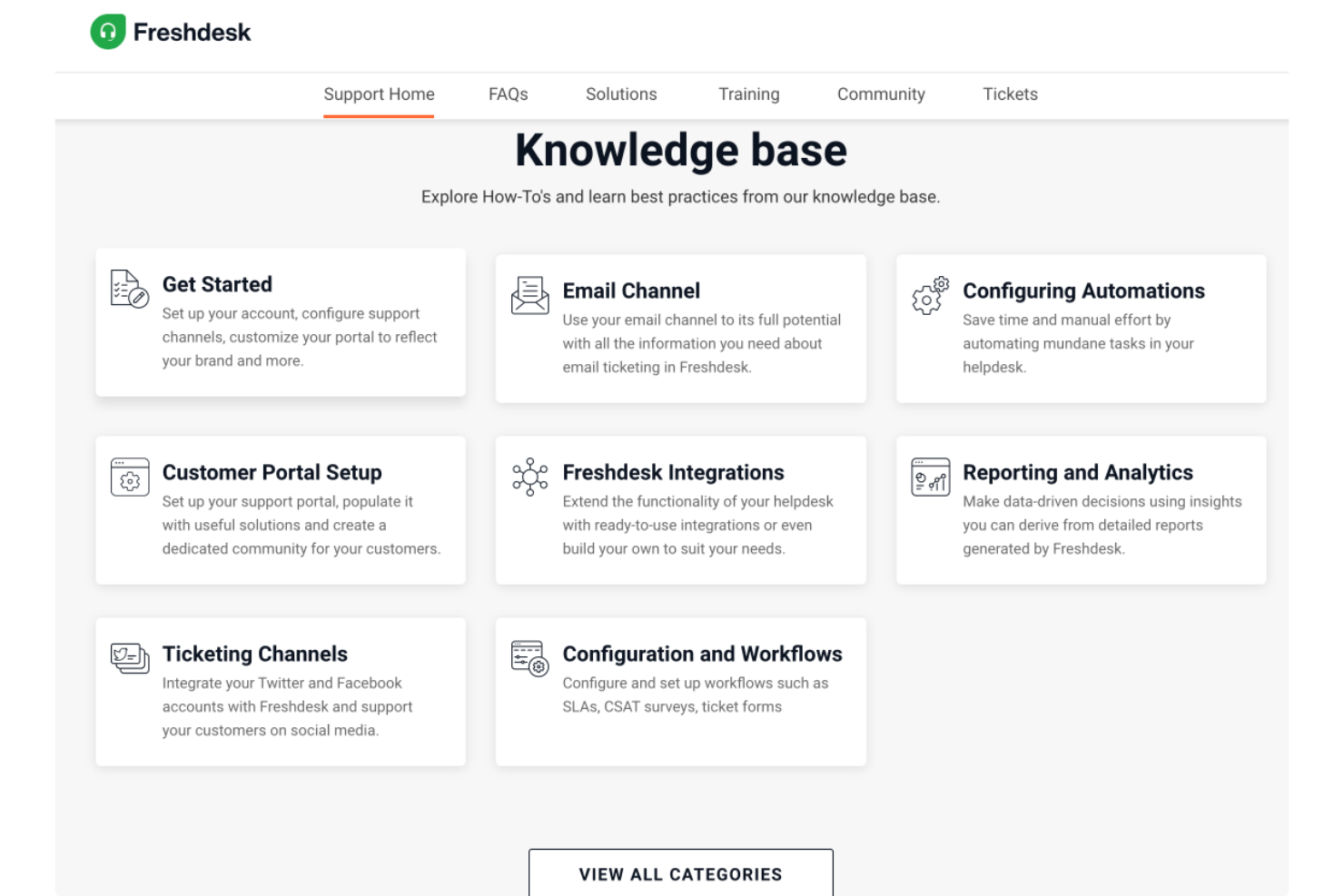 Freshdesk screenshot - I 10 migliori software di gestione della conoscenza recensiti nel 2026