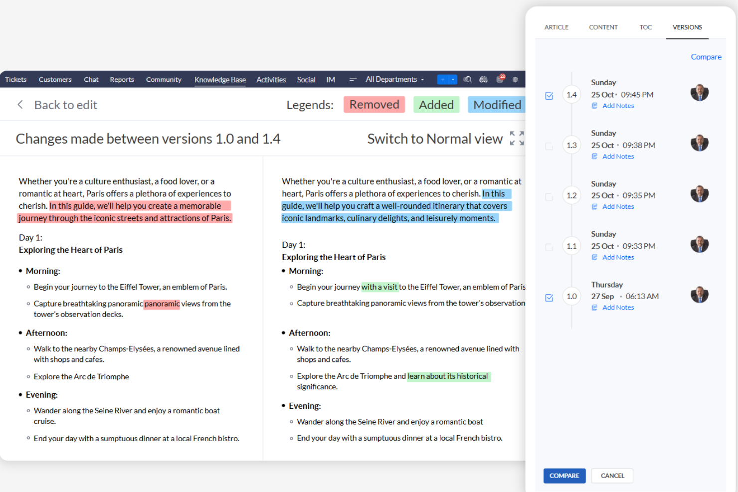 Zoho Desk screenshot - Le 10 Migliori Piattaforme per la Gestione della Conoscenza Recensite nel 2026