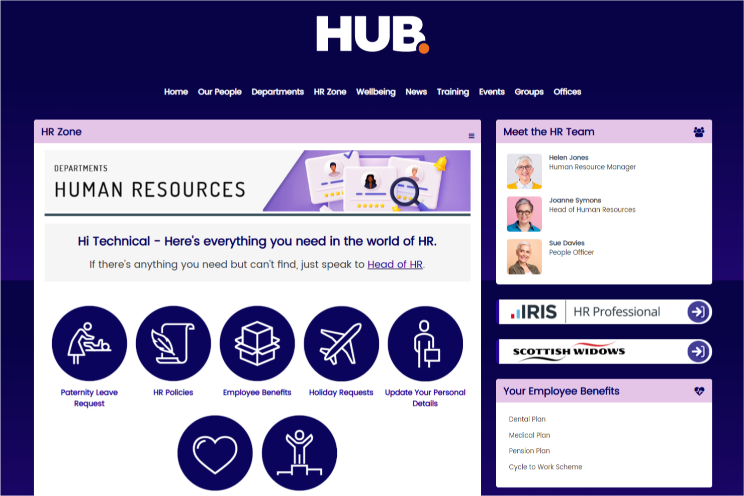 Hub screenshot - I 10 migliori software di gestione della conoscenza recensiti nel 2026