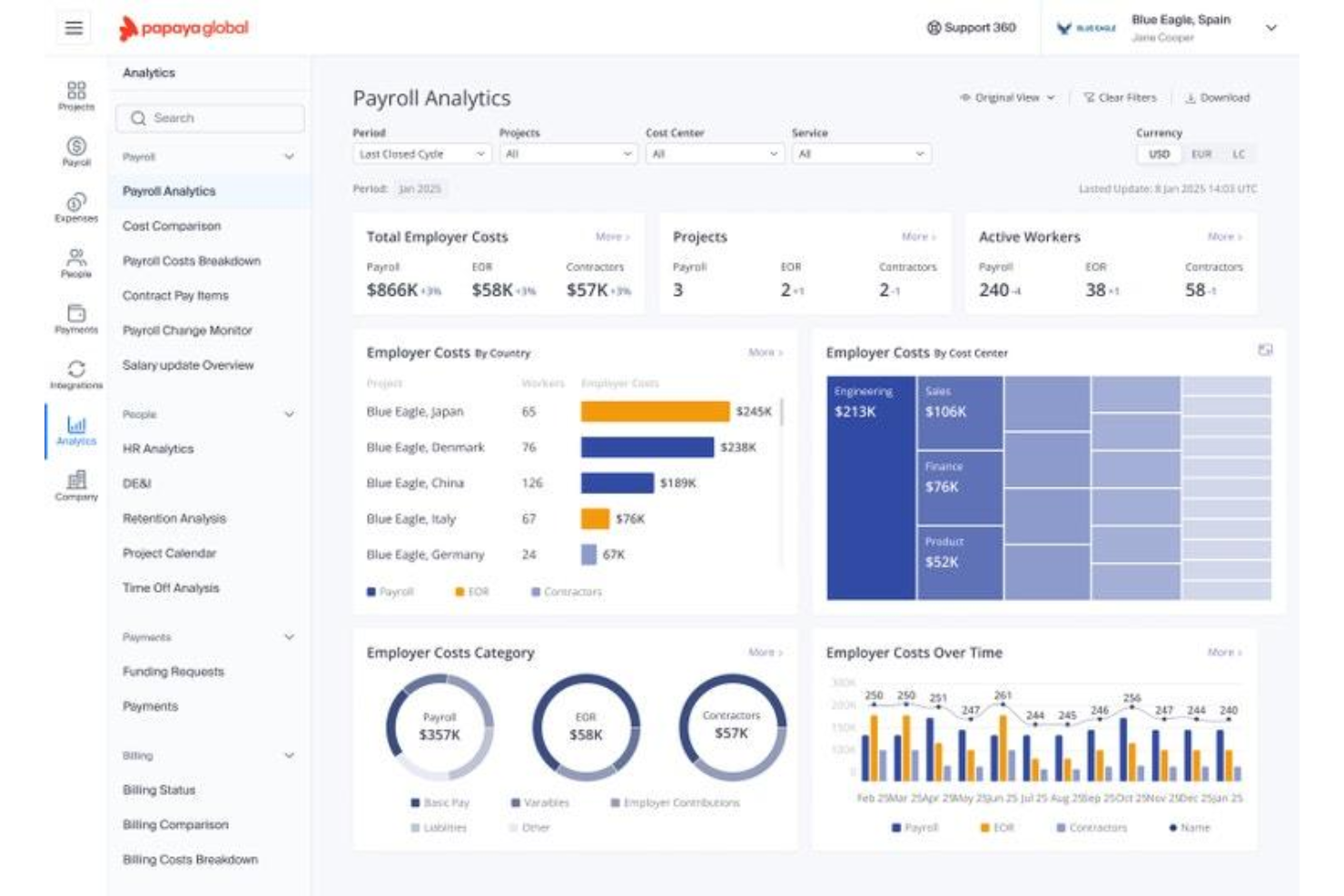 Papaya Global screenshot - 10 Meilleurs Services de Paie Mondiale aux Philippines en 2026