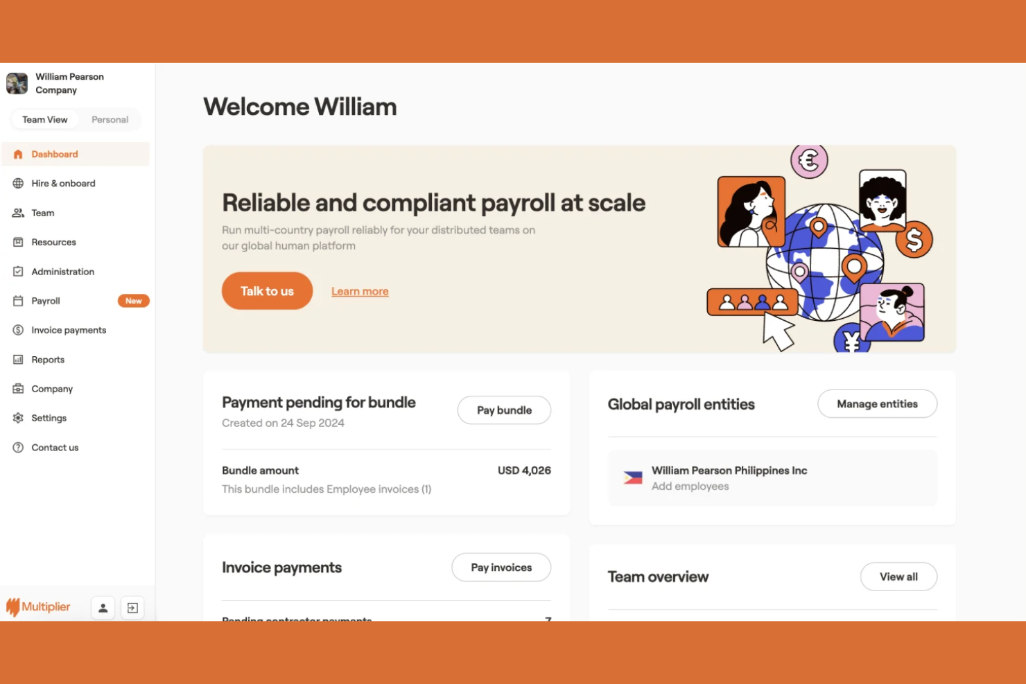 Multiplier screenshot - 10 migliori concorrenti e alternative a Deel del 2026: recensione e confronto