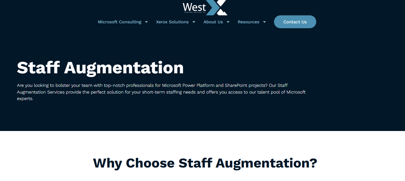 West X screenshot - 10 Migliori Fornitori di Staff Augmentation Recensiti nel 2026