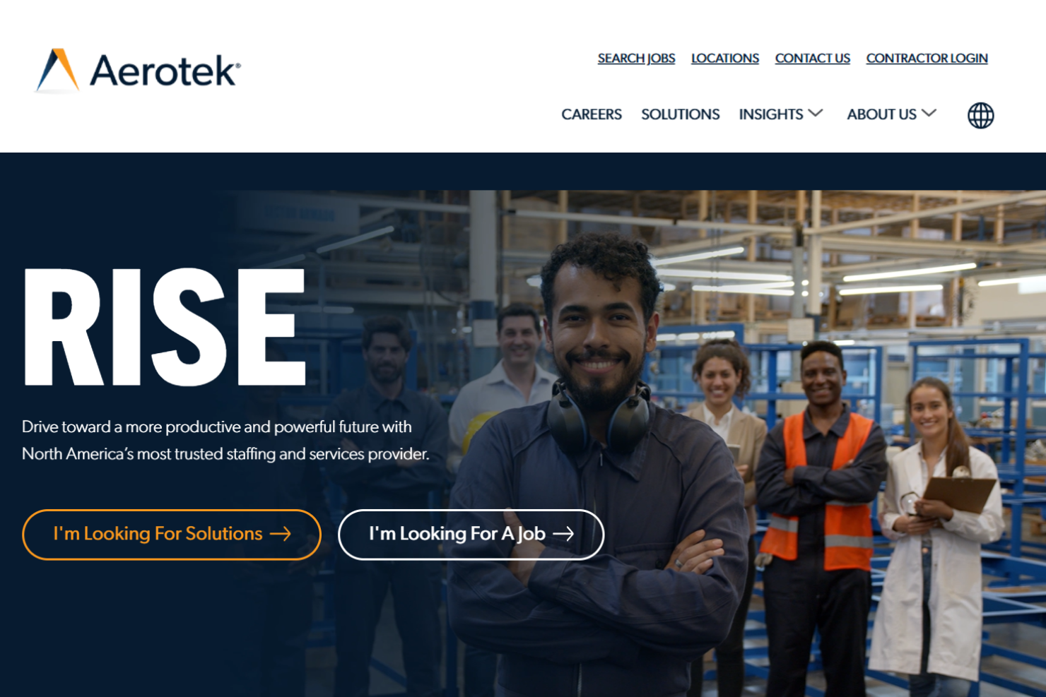 Aerotek screenshot - 10 migliori agenzie di reclutamento recensite nel 2026