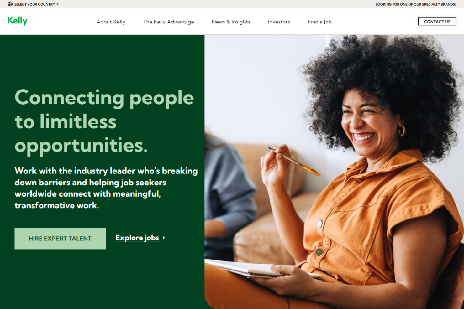 Kelly Services screenshot - 10 migliori agenzie di reclutamento recensite nel 2026