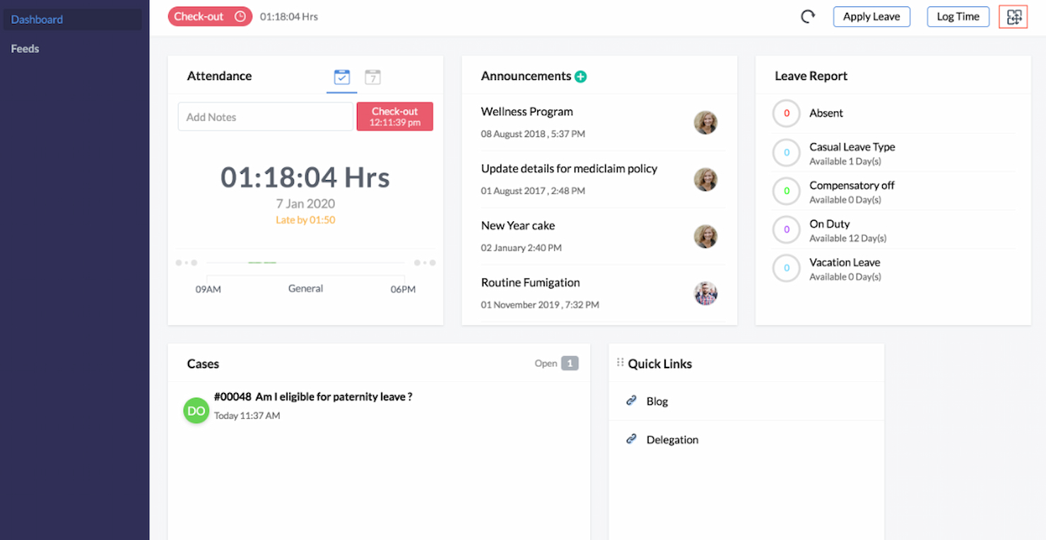 Zoho People Plus screenshot - I 10 migliori concorrenti di ADP del 2026