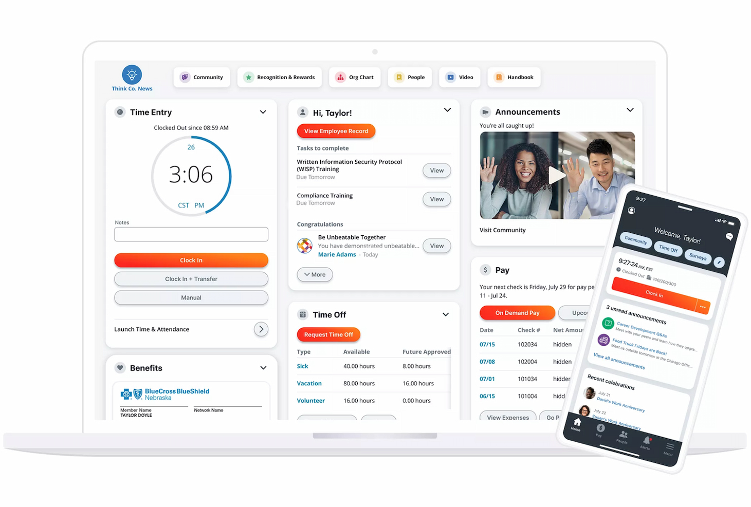Paylocity screenshot - I 10 migliori software aziendali per le paghe del 2026