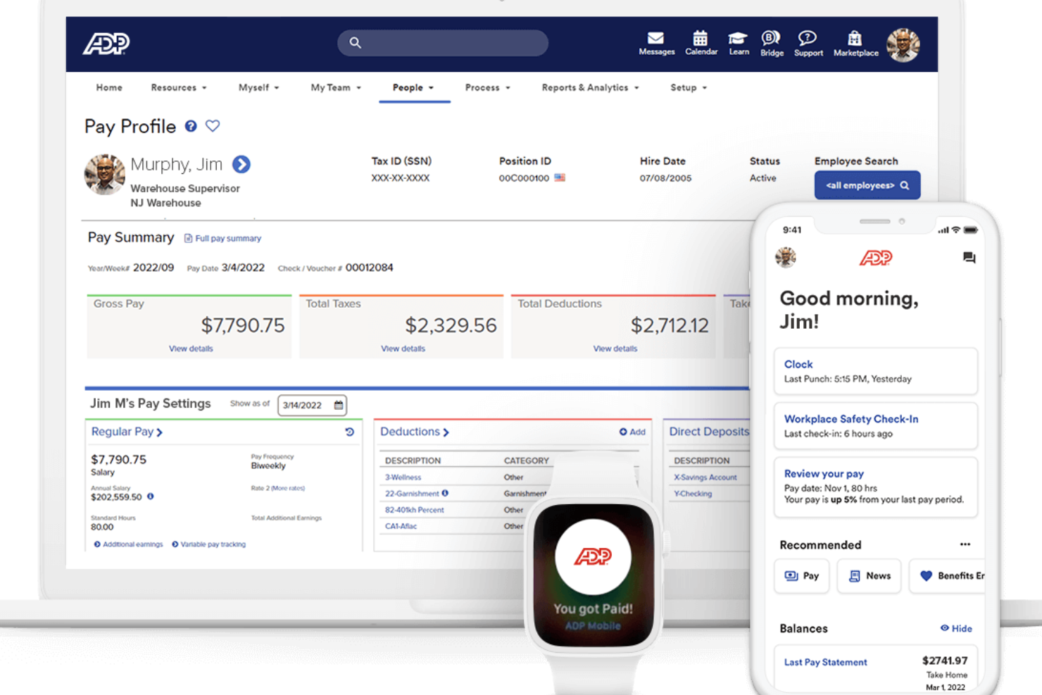 ADP Workforce Now screenshot - I 10 migliori software aziendali per le paghe del 2026