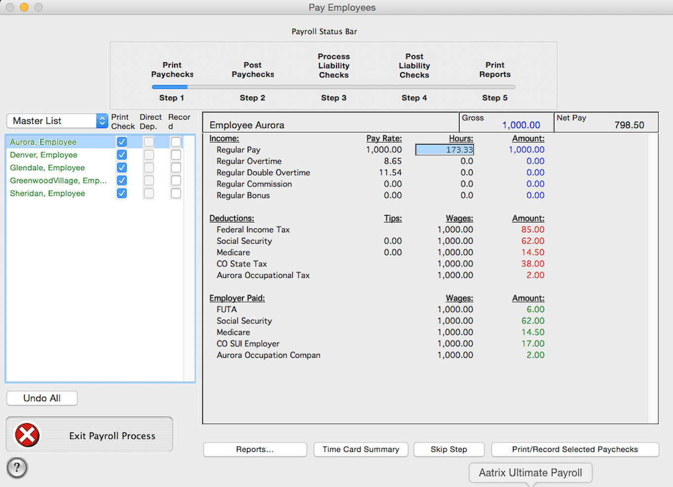 Aatrix screenshot - I 10 migliori software per le paghe su Mac nel 2026