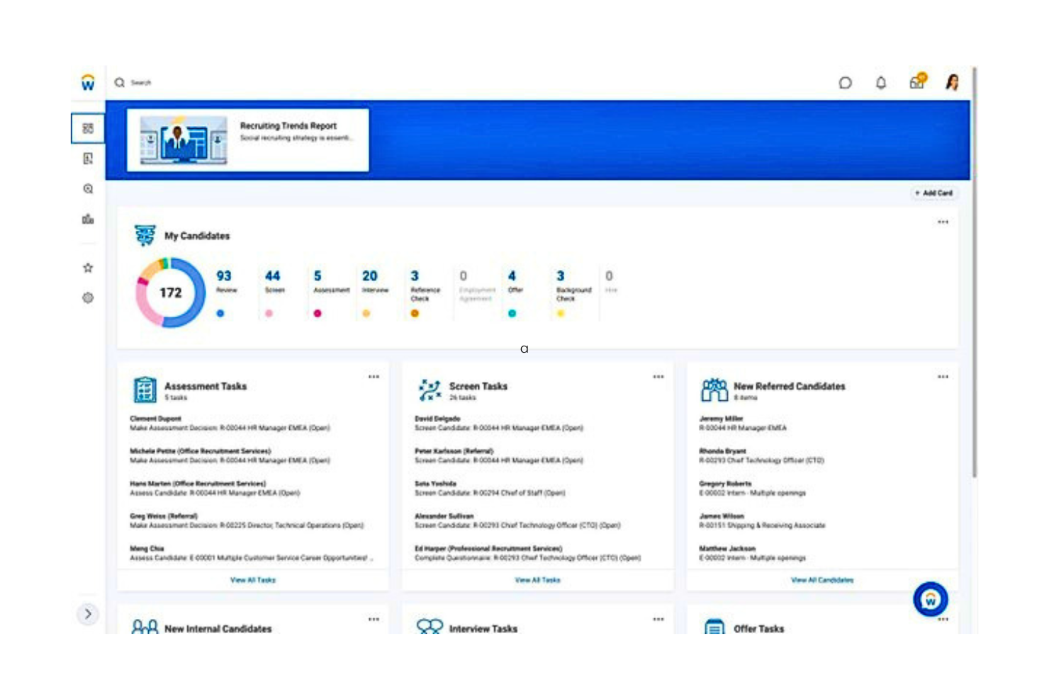 Workday HCM screenshot - Le 10 migliori soluzioni di software per la reportistica HR del 2026