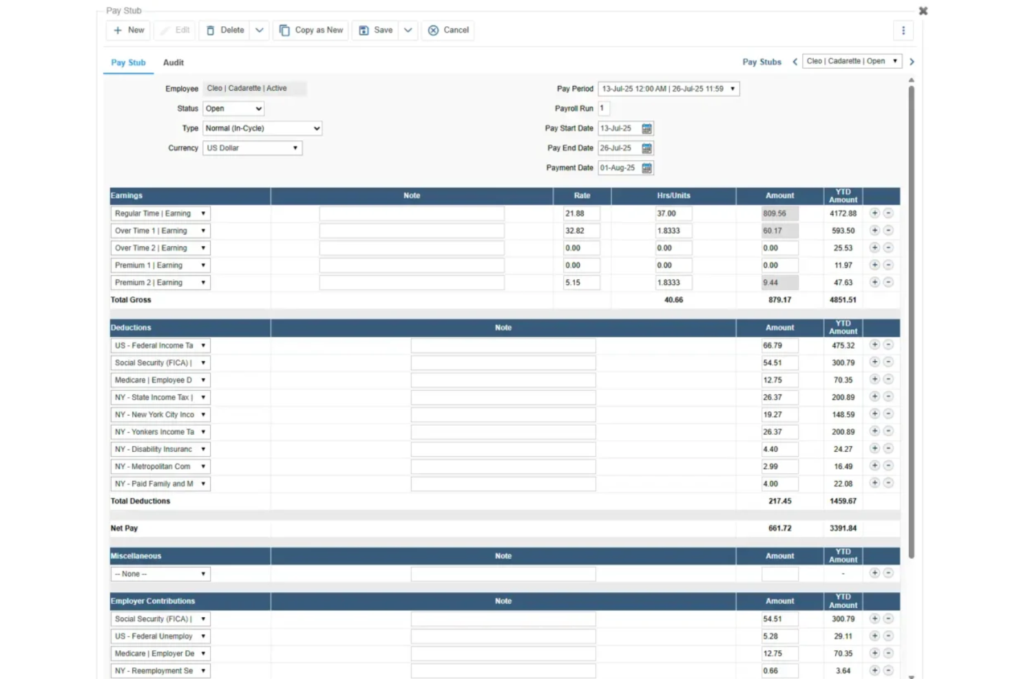 TimeTrex screenshot - I 10 migliori software per la gestione delle buste paga per startup nel 2026