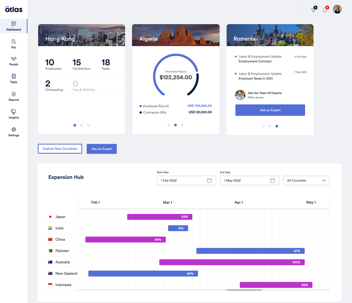 Atlas HXM screenshot - Le 10 migliori alternative a Oyster HR del 2026: Recensione