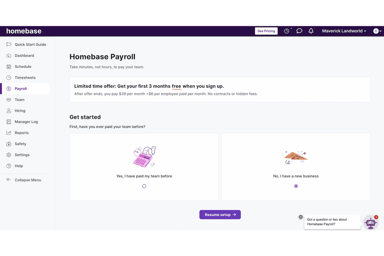Homebase screenshot - Le 10 Migliori Soluzioni di Software per il Libro Paga Automatizzato per Risparmiare Tempo nel 2026