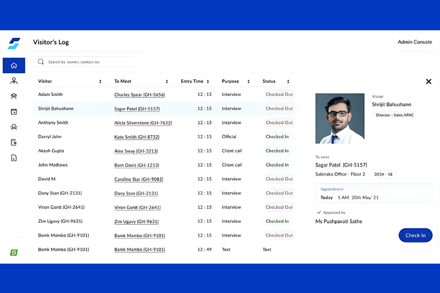 WorkInSync screenshot - I 10 migliori software di gestione visitatori del 2026: recensioni