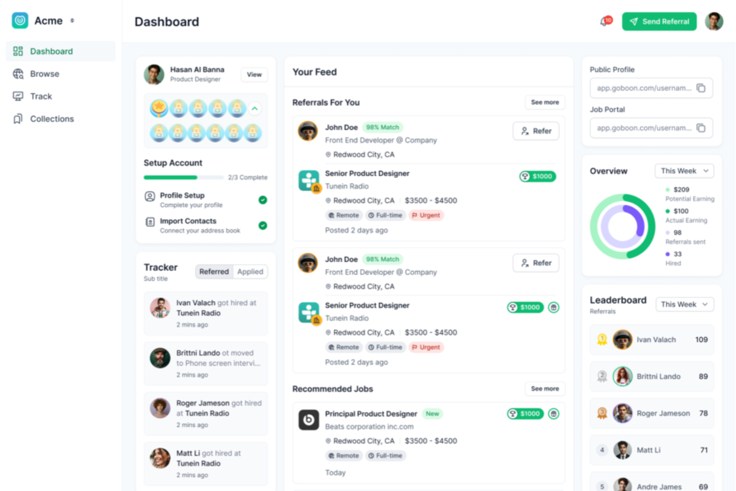 Boon screenshot - I 10 migliori software per il recruiting della diversità per la DEI nel 2026