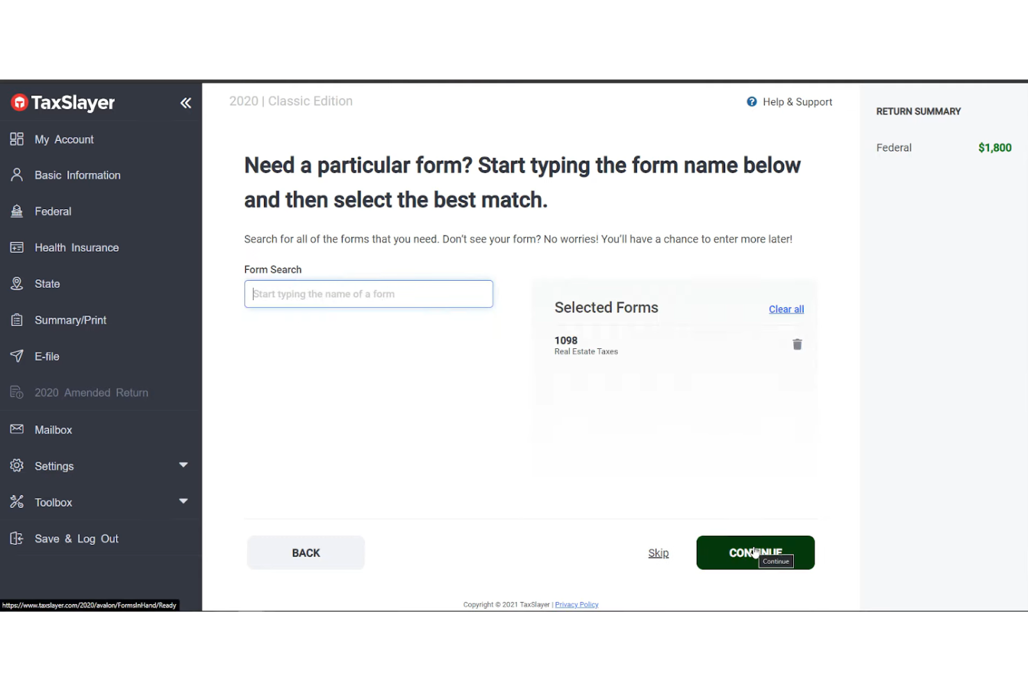 TaxSlayer screenshot - 10 migliori software fiscali aziendali per semplificare la dichiarazione nel 2026