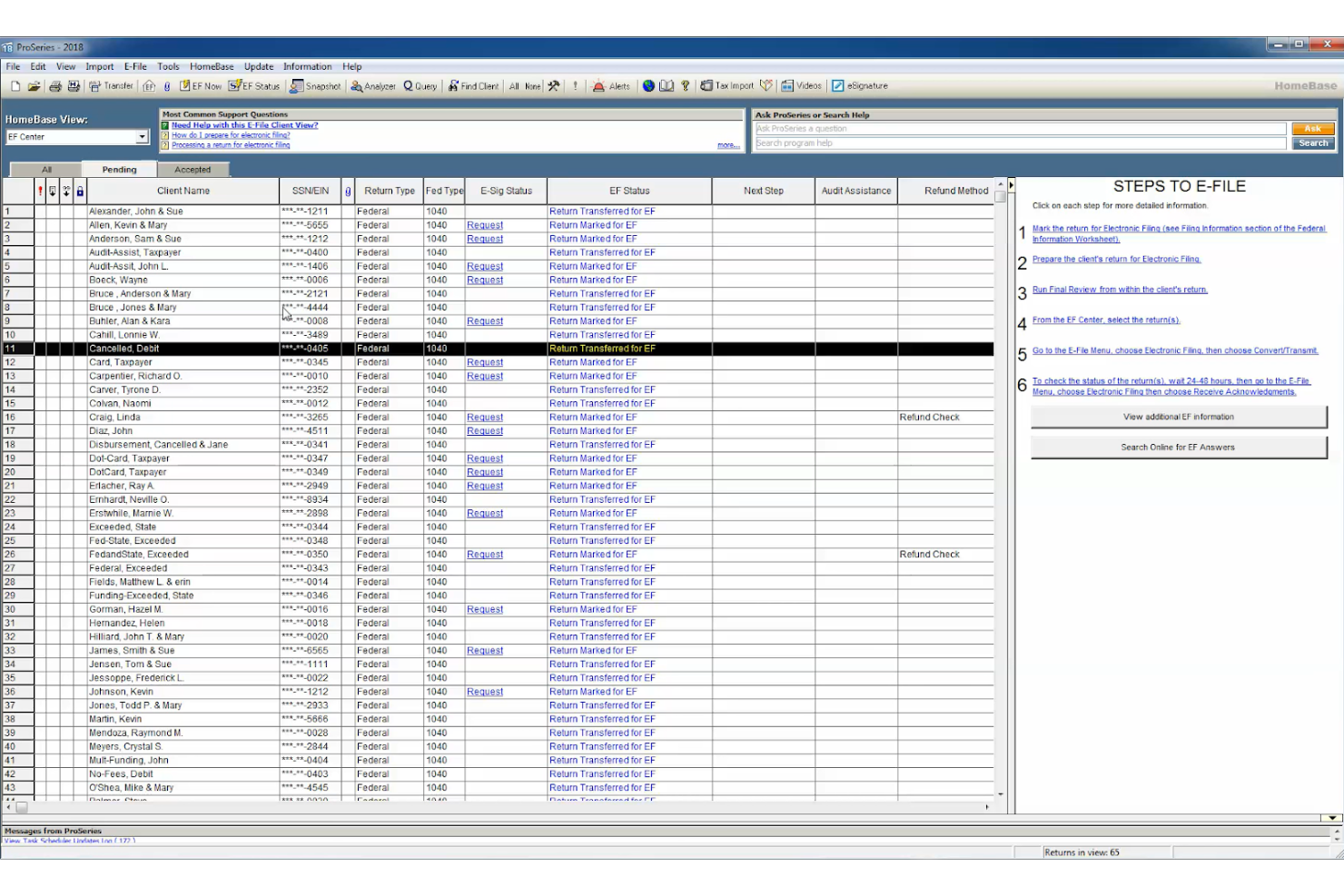 ProSeries Tax screenshot - 10 migliori software fiscali aziendali per semplificare la dichiarazione nel 2026