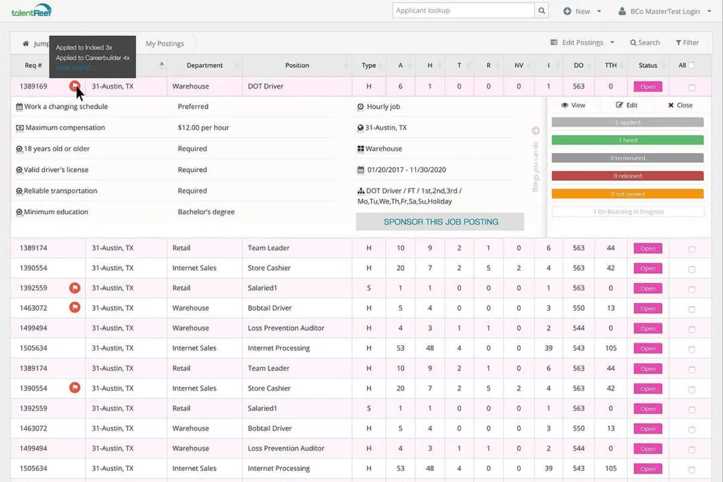 Mitratech TalentReef screenshot - I 10 migliori software per la programmazione di colloqui per l’assunzione nel 2026