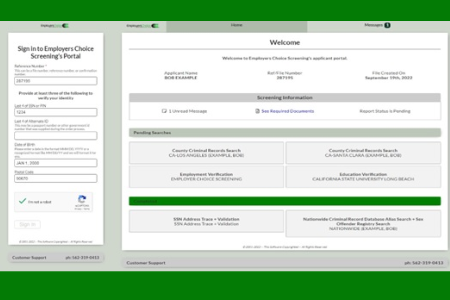Employers Choice Screening screenshot - 10 migliori soluzioni per test antidroga sui dipendenti recensite nel 2026