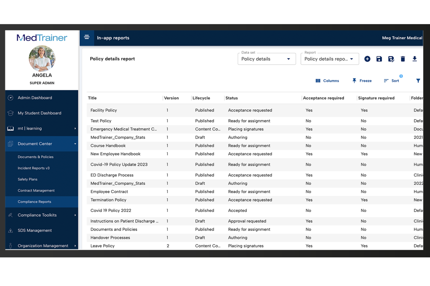 MedTrainer screenshot - Le 10 migliori soluzioni software per la gestione della sicurezza analizzate per il 2026