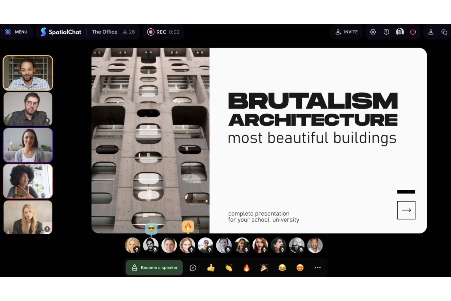 SpatialChat screenshot - I 10 migliori software per videoconferenze del 2026