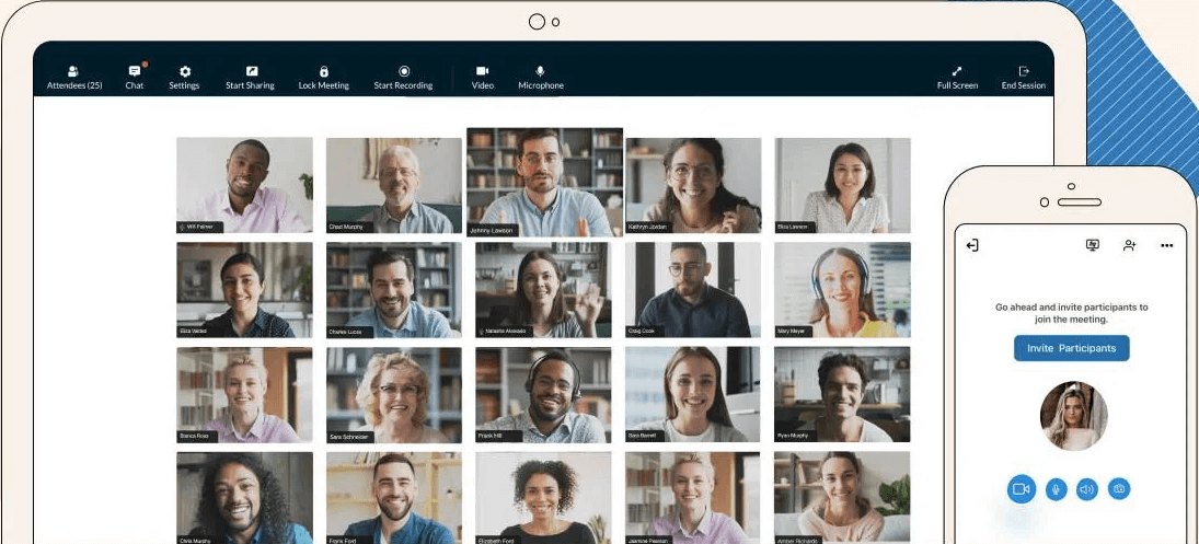 Zoho Meeting screenshot - I 10 migliori software per videoconferenze del 2026
