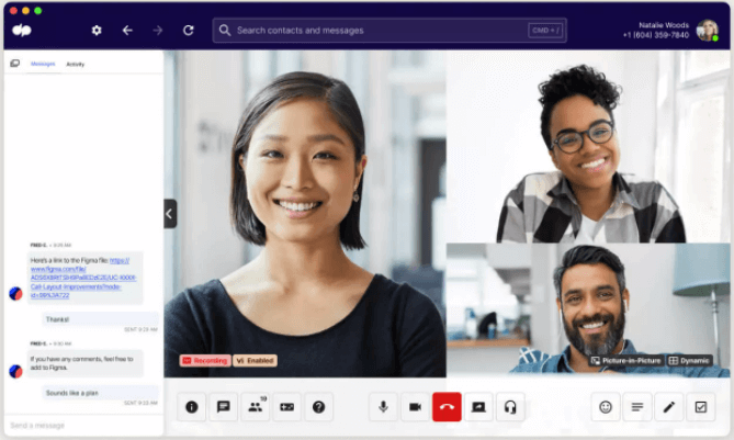Dialpad screenshot - I 10 migliori software per videoconferenze del 2026