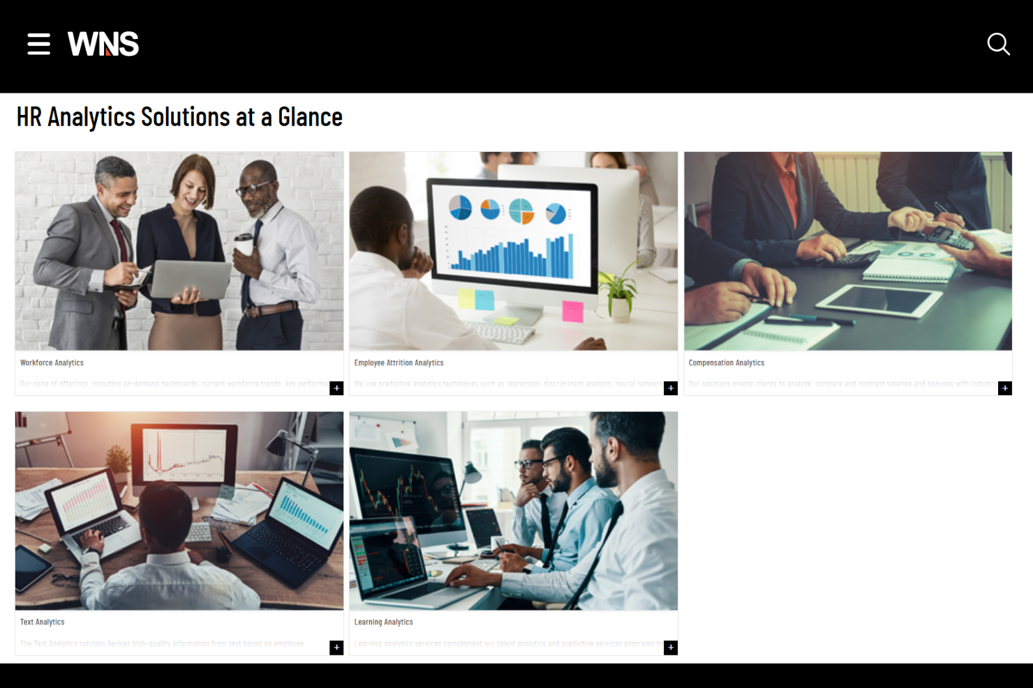 WNS screenshot - 10 Migliori Servizi di Analisi HR del 2026: Recensione