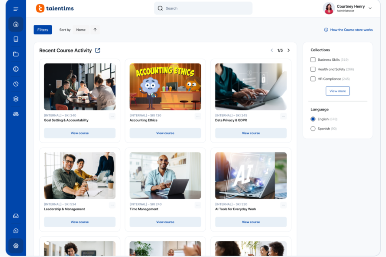 TalentLMS screenshot - Le 10 migliori piattaforme di formazione per dipendenti del 2026