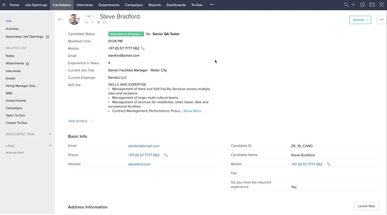 Zoho People screenshot - I 10 Migliori Software HR Gratuiti del 2026 per PMI con un Budget Limitato
