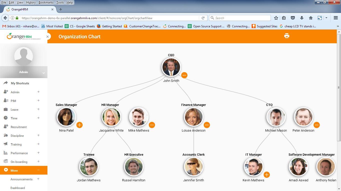OrangeHRM screenshot - Le 10 migliori soluzioni HR open source recensite per il 2026