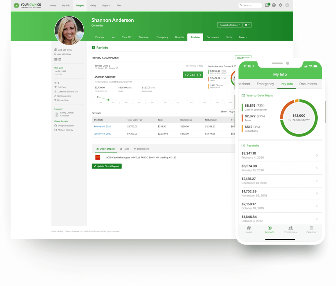 BambooHR® screenshot - I 10 Migliori Software per le Paghe del 2026