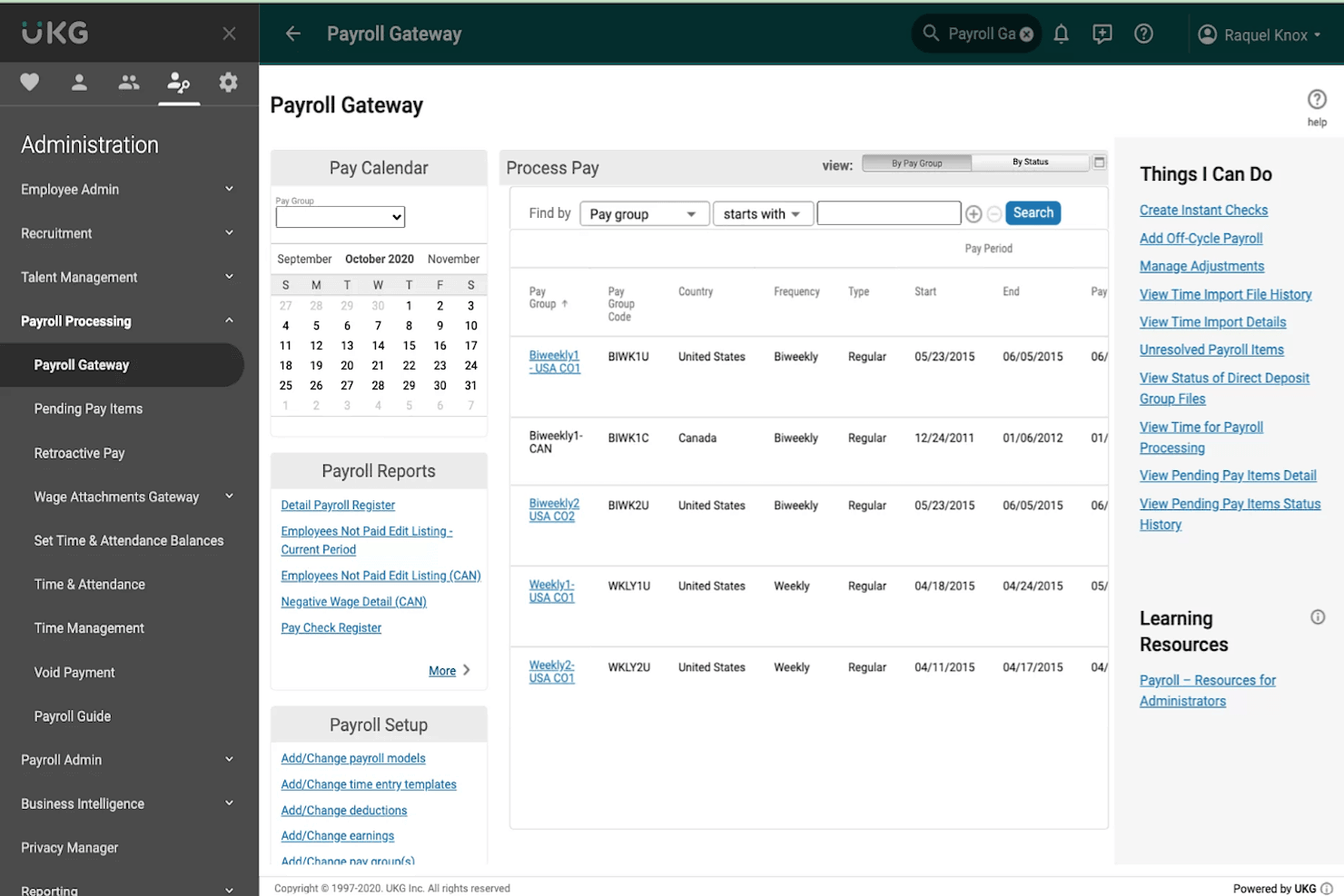 UKG Pro screenshot - 10 migliori software per database HR del 2026: recensiti & confrontati