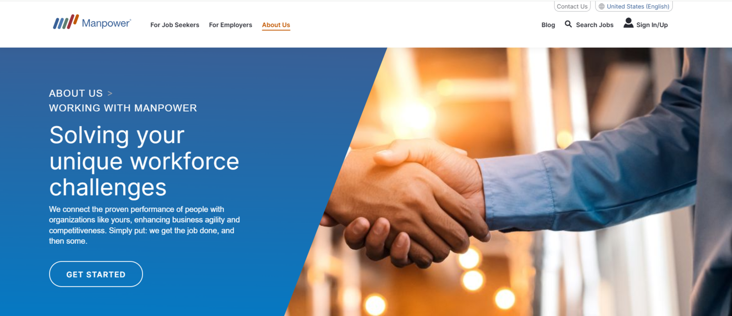 Manpower screenshot - 10 migliori agenzie di reclutamento recensite nel 2026