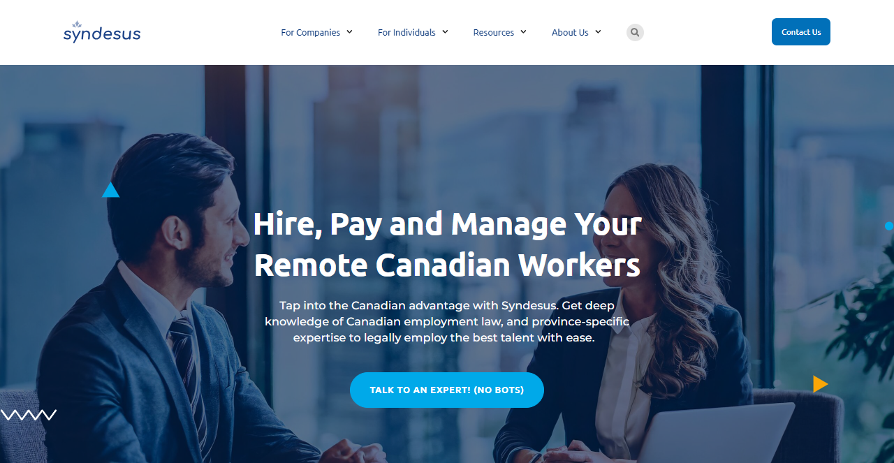 Syndesus screenshot - I 10 migliori fornitori PEO in Canada del 2026