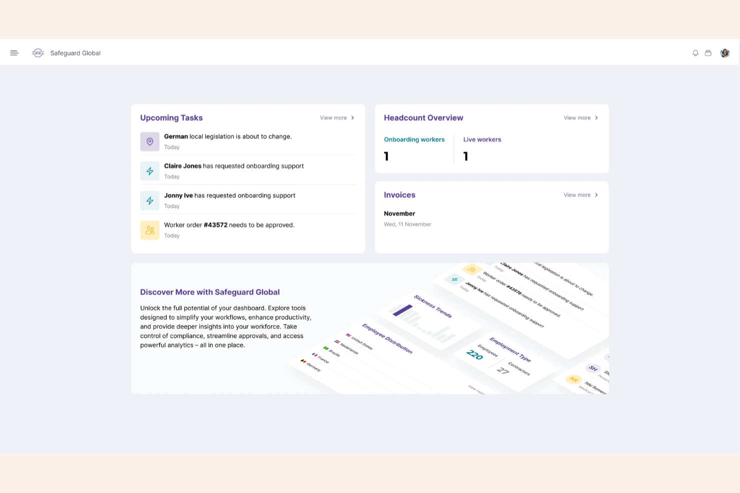 Safeguard Global screenshot - Los 10 mejores servicios de empleador de registro en Paraguay en 2026
