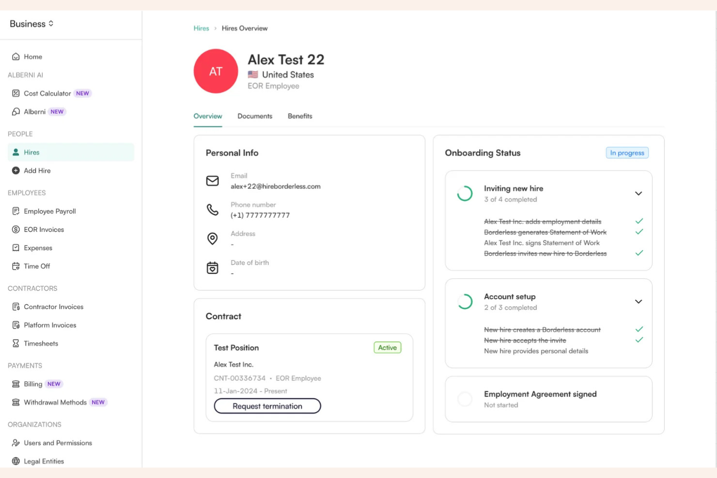 Borderless AI screenshot - Los 10 mejores servicios de empleador de registro en Paraguay en 2026