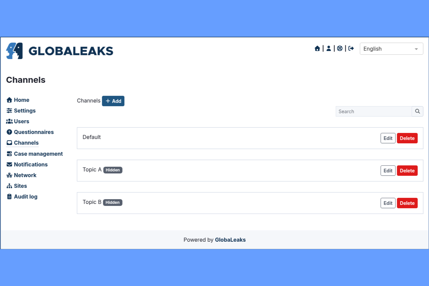 GlobaLeaks screenshot - 10 Mejores Soluciones de Software para Denuncias en 2026