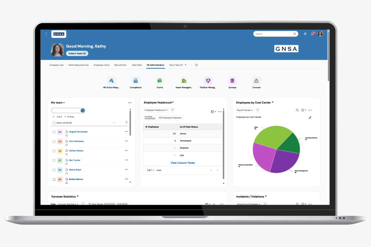 GNSA screenshot - Los 10 Mejores Software de RRHH para Manufactura en 2026