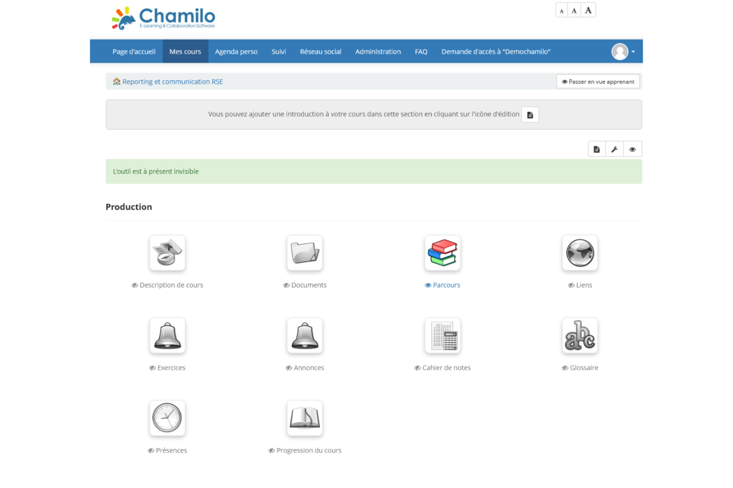 Chamilo LMS screenshot - 10 Plataformas LMS de Código Abierto Seleccionadas para 2026