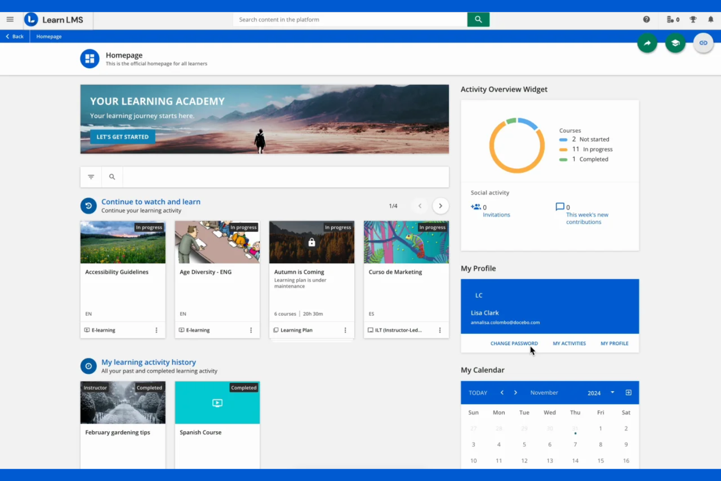 Docebo screenshot - 10 Mejores Plataformas de Aprendizaje en Línea en 2026
