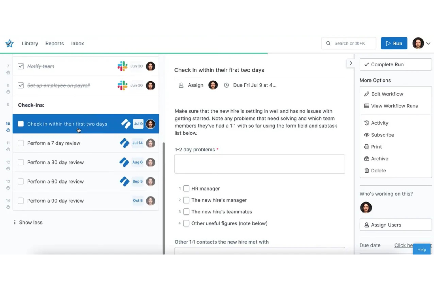 Process Street screenshot - Los 9 Mejores Software de Gestión de Proyectos de RRHH en 2026